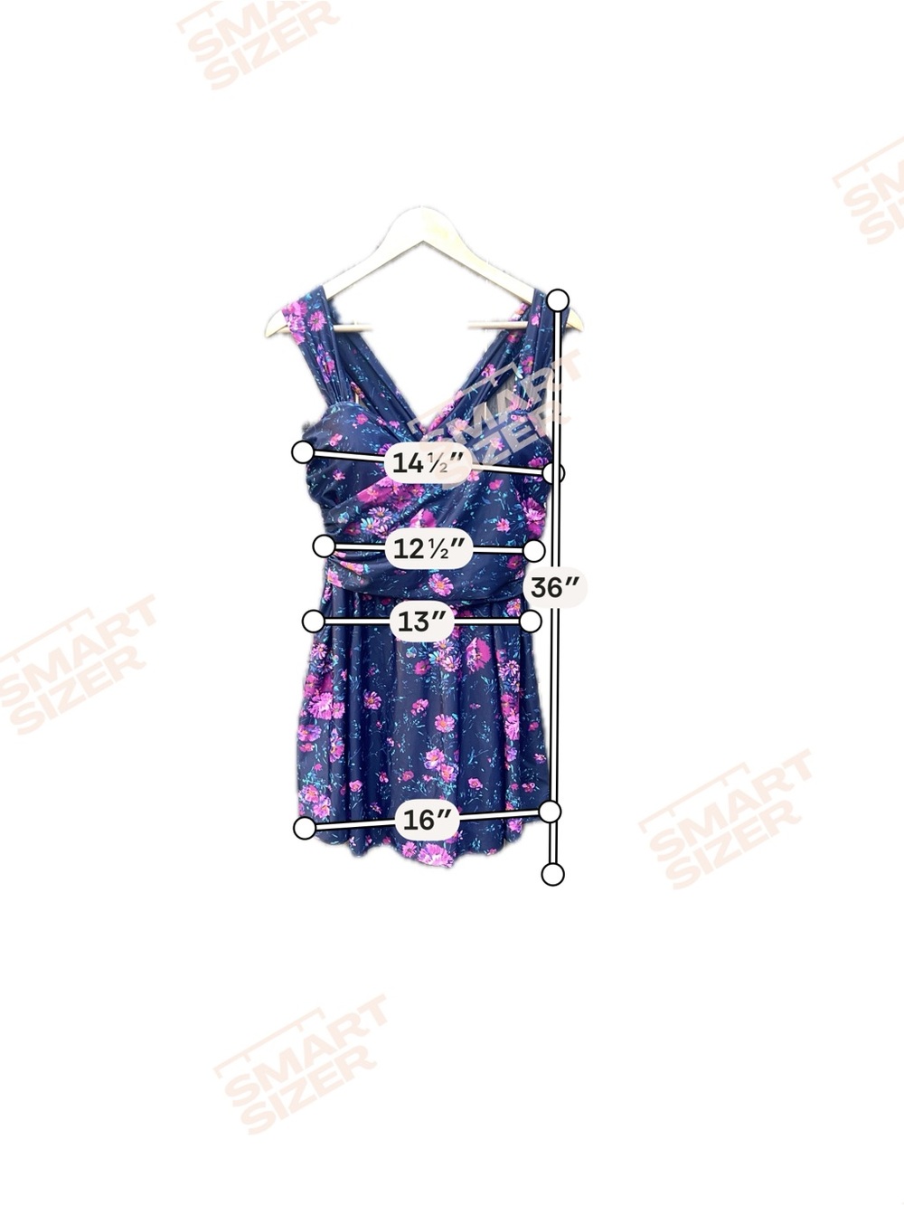Coco Reef Floral Print Swim Dress Skirted Swimsuit Underwire Support - Picture 13 of 16